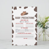 Cowboy Rodeo Baby shower voorspellingen activiteit Briefpapier (Staand voorkant)