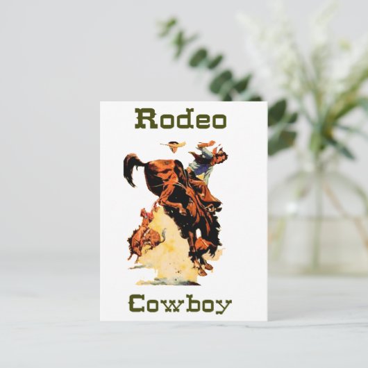 Cowboy Rodeo Briefkaart (Staand voorkant)