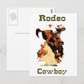 Cowboy Rodeo Briefkaart (Voorkant / Achterkant)