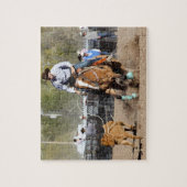 Cowboy Rodeo Calf Roping Westerne sport Legpuzzel (Verticaal)