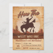 Cowboy Rodeo, eerste verjaardag hoe het Westen was Kaart (Voorkant)