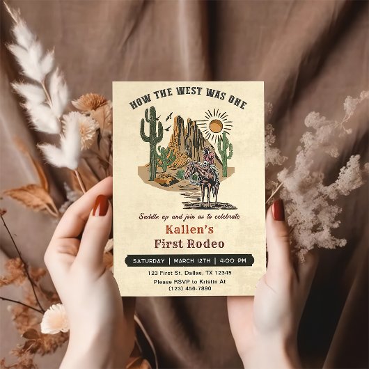 Cowboy Rodeo, eerste verjaardag hoe het Westen was Kaart
