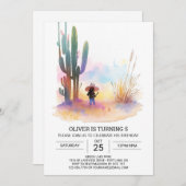 Cowboy Rodeo Kinderen Verjaardag Kaart (Voorkant / Achterkant)