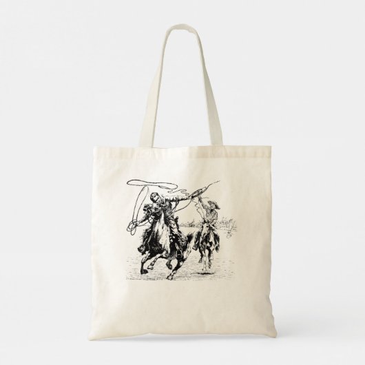 Cowboy Rodeo Koe Horse Yeehaw Novelty  Retour Tote Bag (Achterkant)