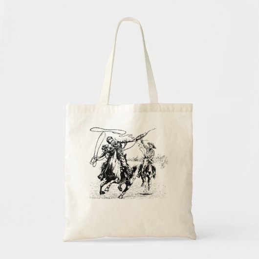 Cowboy Rodeo Koe Horse Yeehaw Novelty  Retour Tote Bag (Voorkant)