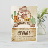 Cowboy rodeo paarden westerne verjaardag kaart (Staand voorkant)