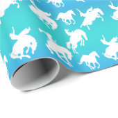 Cowboy rodeo paardenranch cadeaupapier (Rol Hoek)