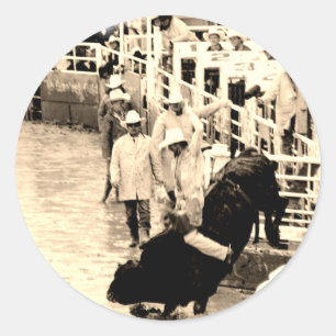 Cowboy Rodeo Ronde Sticker
