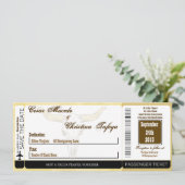 Cowboy Rodeo Stee Boarding Pass bruiloft uitnodigi Kaart (Staand voorkant)