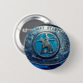 Cowboy rodeo trophy buckle, Alberta, Canada Ronde Button 5,7 Cm (Voorkant /achterkant)