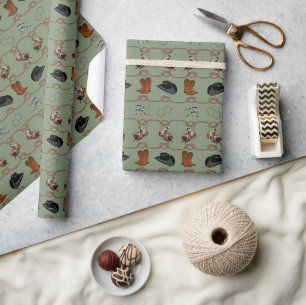 Cowboy Rodeo Tuig Cadeaupapier