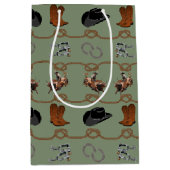 Cowboy Rodeo Tuig Medium Cadeauzakje (Voorkant)