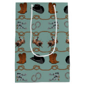 Cowboy Rodeo Tuig Medium Cadeauzakje (Achterkant)