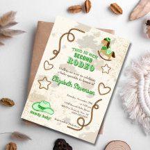 Cowboy Rodeo Unisex Howdy Baby Shower Strooigoed