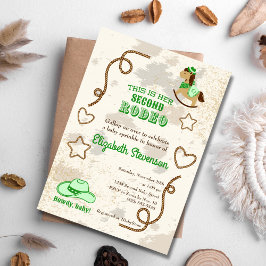 Cowboy Rodeo Unisex Howdy Baby Shower Strooigoed Kaart