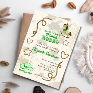 Cowboy Rodeo Unisex Howdy Baby Shower Strooigoed Kaart