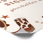 Cowboy Rodeo verjaardag Wild west Custom teken Poster (Hoek)
