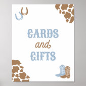 Cowboy Rodeo Verjaardagsfeestje Kaarten en cadeaub Poster (Voorkant)