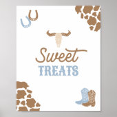 Cowboy Rodeo Verjaardagsfeestje Sweet Treats Teken Poster (Voorkant)