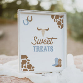 Cowboy Rodeo Verjaardagsfeestje Sweet Treats Teken Poster