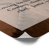 Cowboy Rodeo Viering van het Leven, Funeral Foto Poster (Hoek)