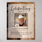 Cowboy Rodeo Viering van het Leven, Funeral Foto Poster (Voorkant)