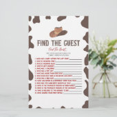Cowboy Rodeo Vind het gast Baby shower spel Briefpapier (Staand voorkant)