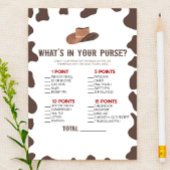 Cowboy Rodeo Wat is er in Purse Baby shower spel Briefpapier