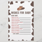 Cowboy Rodeo wenst Baby shower activiteit Briefpapier (Voorkant)