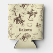 Cowboy Rodeo Western gepersonaliseerd Blikjeskoeler (Voorkant)