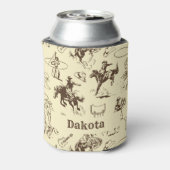 Cowboy Rodeo Western gepersonaliseerd Blikjeskoeler (Blikje Achterkant)