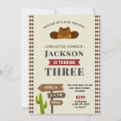 Cowboy Rodeo Western Saloon Kind Boy Verjaardagsfe Kaart (Voorkant)