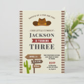 Cowboy Rodeo Western Saloon Kind Boy Verjaardagsfe Kaart (Staand voorkant)