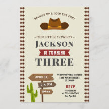 Cowboy Rodeo Western Saloon Kind Boy Verjaardagsfe