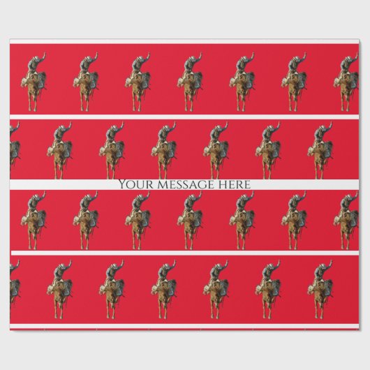 Cowboy Rodeo - Western stijlverlooppapier Cadeaupapier (Vlak)