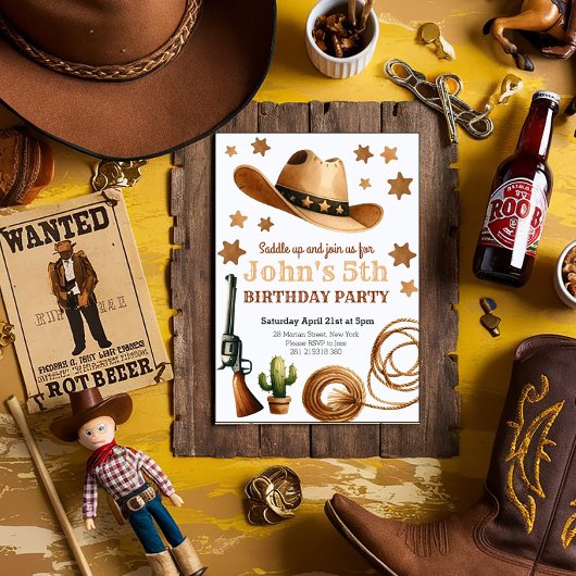 Cowboy Rodeo Western Verjaardag Kaart