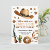 Cowboy Rodeo Western Verjaardag Kaart (Staand voorkant)