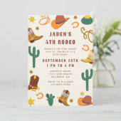 Cowboy Rodeo Western Verjaardagsfeest Kaart (Staand voorkant)