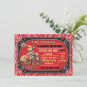 Cowboy Rodeo Western Verjaardagsfeestje Kaart (Staand voorkant)