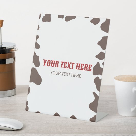 Cowboy Rodeo Western Wild West Custom Party Reclamebord Met Voetstuk (Insitu)