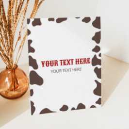 Cowboy Rodeo Western Wild West Custom Party Reclamebord Met Voetstuk