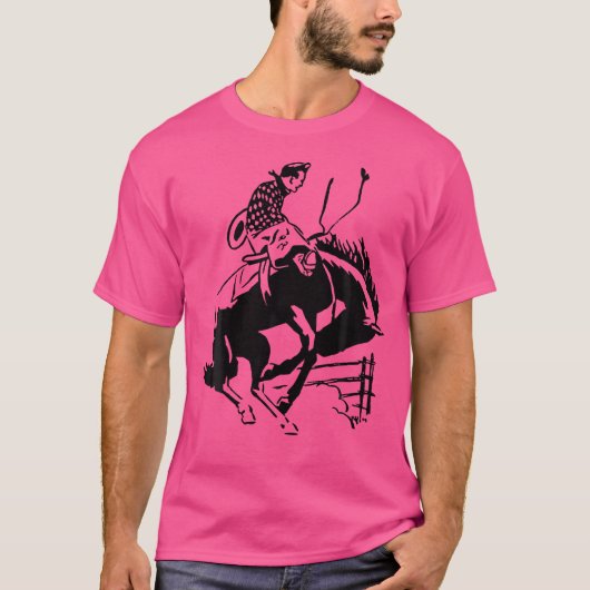 Cowboy Rodeo Western Wrangler Ranch T-shirt (Voorkant)