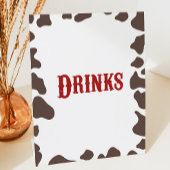 Cowboy Rodeo Westerne Drinken tafel Reclamebord Met Voetstuk