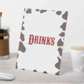 Cowboy Rodeo Westerne Drinken tafel Reclamebord Met Voetstuk (Insitu)