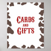 Cowboy Rodeo Westerne Kaarten en geschenken Feestb Poster (Voorkant)