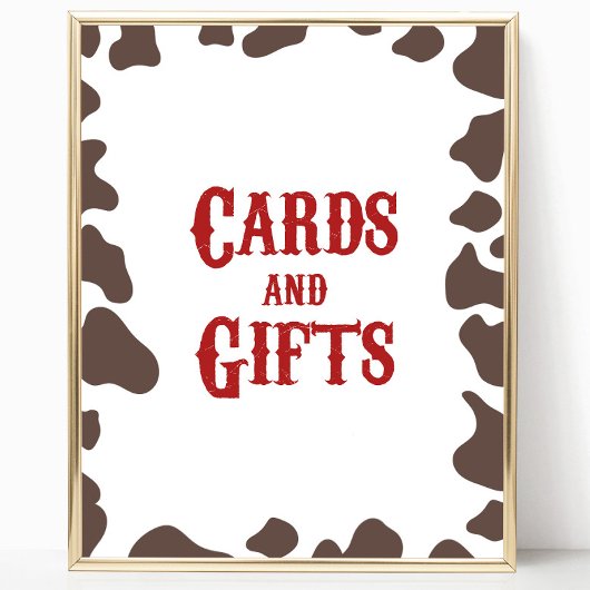 Cowboy Rodeo Westerne Kaarten en geschenken Feestb Poster