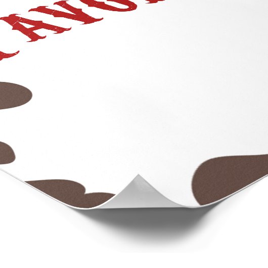 Cowboy Rodeo Westerne Party Favorieten Tafel Poster (Hoek)