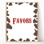 Cowboy Rodeo Westerne Party Favorieten Tafel Poster