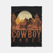 Cowboy Rodeo Westerne Texaanse Gift Horseck Rijden Fleece Deken (Voorkant)