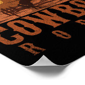 Cowboy Rodeo Westerne Texaanse Gift Horseck Rijden Poster (Hoek)